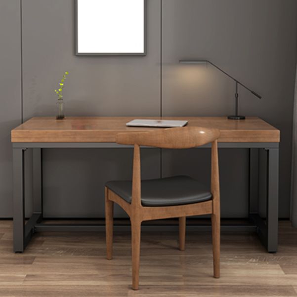 Bureau d'ordinateur en bois industriel bureau de bureau naturel rectangulaire