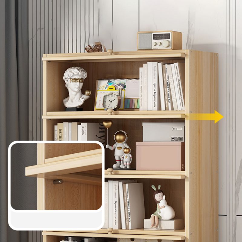 Contemporary Bookshelf Standard Wooden Closed Back Bookcase with Shelves Clearhalo 'Bookcases' 'furn' 'furn_bookcases' 'Furniture' 'Office Furniture' 1200x1200_b1f49f21-bf79-4c28-a66c-b6cbd9d1245e