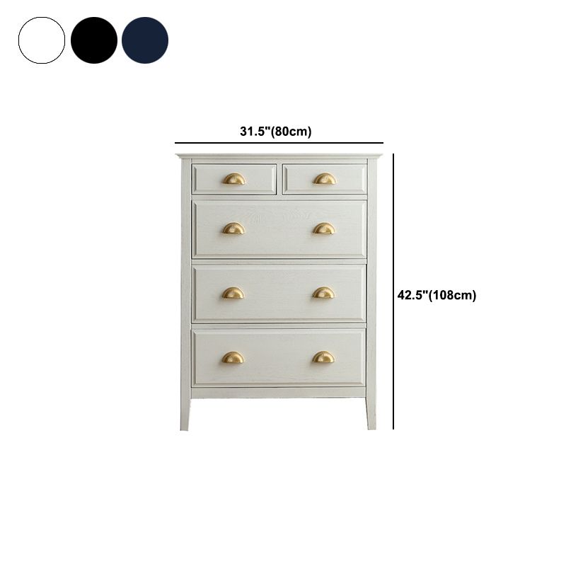 Contemporary Accent Chest with Drawers and Straight Legs in Oak