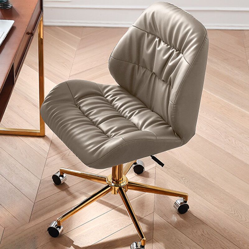 Sedia da ufficio girevole contemporanea compito in fico in pelle sedia