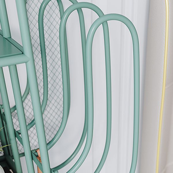 Libreria di scaffali di finiture antichi scandinavi libreria in metallo etagere con ripiani