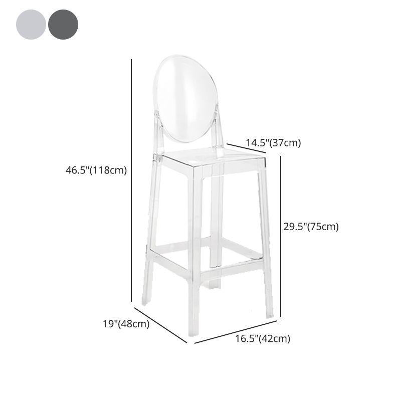 Scandinavian Design Plastic Counter Barstools Full Back Stools for Home Clearhalo 'Bar Furniture' 'Bar Stools' 'bar_stools' 'furn' 'furn_bar_stools' 'Furniture' 'furniture_bar_stools' 'Kitchen & Dining Furniture' 1200x1200_b1fc981a-6f91-4d79-a727-a4336a900fc7