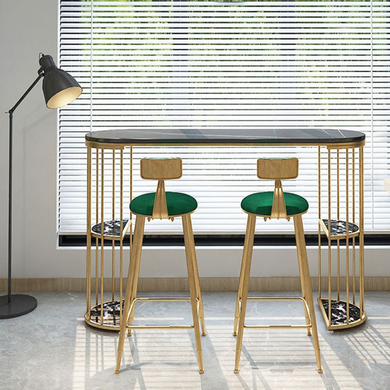 Oval Pub Table Bar Height Glam Bar Table for Indoor and Breakroom Clearhalo 'Bar Furniture' 'Bar Tables' 'bar_tables' 'furn' 'furn_bar_tables' 'Furniture' 'Kitchen & Dining Furniture' 1200x1200_b1fcc378-ad57-4b38-929e-96b216082982