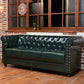 Vintage Leather Chesterfield Sofa 29.53"High Rolled Arm Sofa for Cafe Clearhalo 'furn' 'furn_sofas' 'Furniture' 'furniture_sofas' 'kitchen' 'kitchen_sofas' 'Living Room Furniture' 'Sofa' 'sofas' 1200x1200_b1fd4038-6116-4e60-8563-a30f1ade94ac