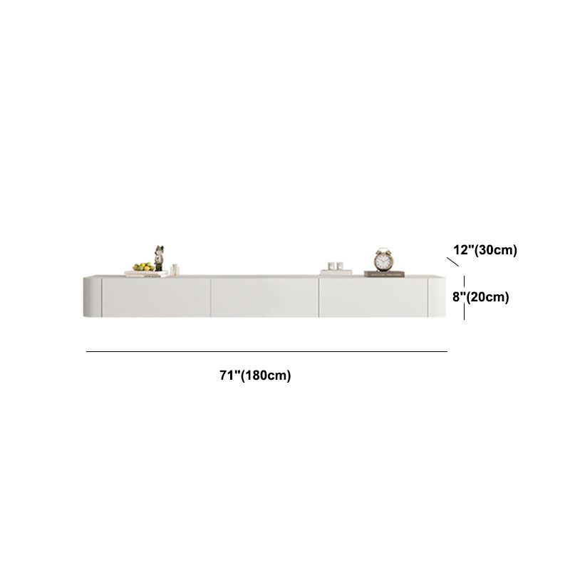 コンテンポラリーテレビスタンドの壁に取り付けられたテレビメディアコンソールとキャビネット