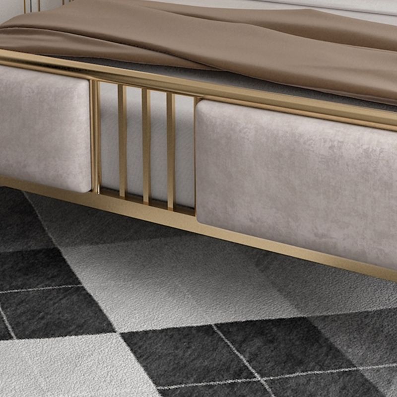 Cadre de lit contemporain de 84,65 pouces de large avec tête de lit rembourrée