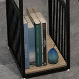 Pine Wood Bar Dining Table Modern Rectangle Bar Table with Double Pedestal for Cafe Clearhalo 'Bar Furniture' 'Bar Tables' 'bar_tables' 'furn' 'furn_bar_tables' 'Furniture' 'furniture_bar_tables' 'Kitchen & Dining Furniture' 1200x1200_b203831f-64a3-4045-a8a0-ced978dd3abe