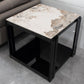 Square Marble Side Table Contemporary Black Storage Side Table Clearhalo 'Coffee & Accent Tables' 'End & Side Tables' 'end_side_table' 'end_side_tables' 'furn' 'furn_end_side_tables' 'Furniture' 'furniture_end_side_table' 'Living Room Furniture' 1200x1200_b2040957-865c-4e0d-aa28-dbb14fbcabdb