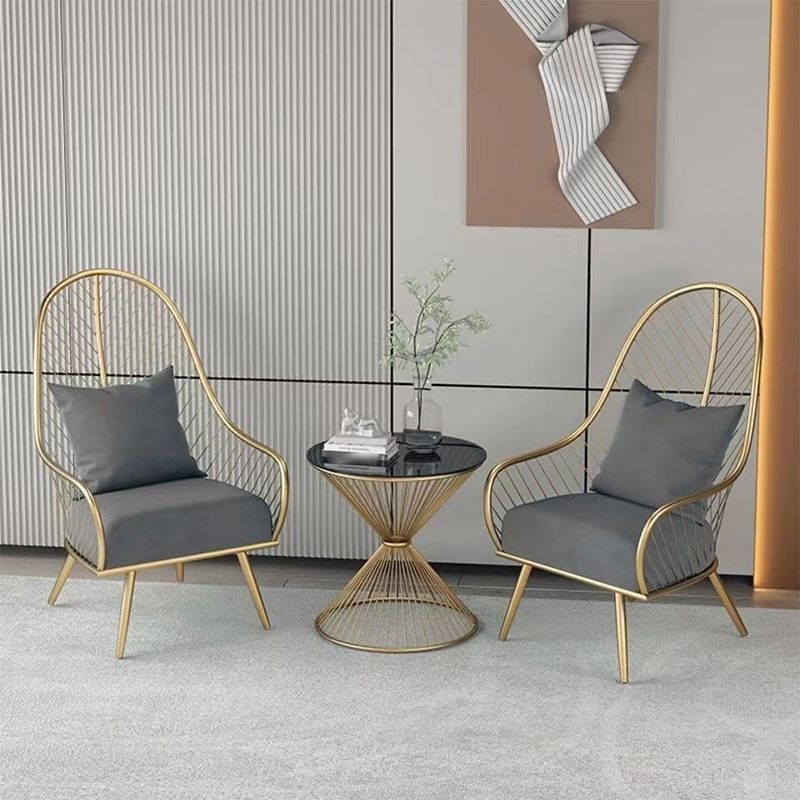 Glam Armless with Pillow Fixed Back Basic Four Leg Parsons Chair Clearhalo 'Accent Chairs' 'accent_chairs' 'Chairs & Seating' 'furn' 'furn_accent_chairs' 'Furniture' 'Living Room Furniture' 1200x1200_b20413df-f05f-4406-9cc6-198da39a8643