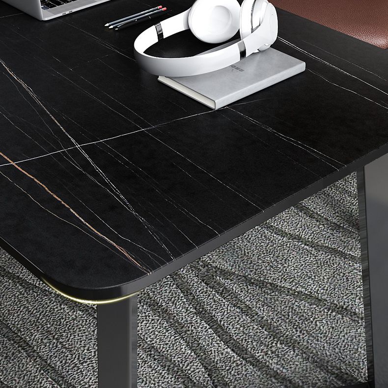Rectangular Shaped Office Table Stone Writing Desk in Grey/White/Black Clearhalo 'furn' 'furn_office_desk' 'Furniture' 'Office Desks' 'Office Furniture' 'office_desk' 1200x1200_b20420f2-538f-46e0-8693-80570c17d9b6