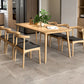 Rectangle 4 Legs Contemporary Dining Table Wood Color Fixed Table of Solid Wood Clearhalo ' dining_table' 'Dining Tables & Seating' 'Dining Tables' 'furn' 'furn_dining_table' 'Furniture' 'furniture_dining_table' 'Kitchen & Dining Furniture' 'kitchen&dining_furn' 'kitchen' 'kitchen_dining_table' 1200x1200_b20599ad-3182-4ee7-977d-4614471fcdf7