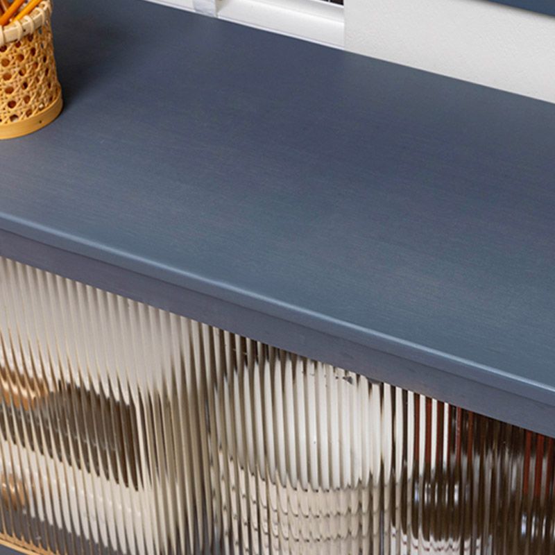 Server da pranzo per pranzo a porte acriliche moderne server grigio con archiviazione aperta