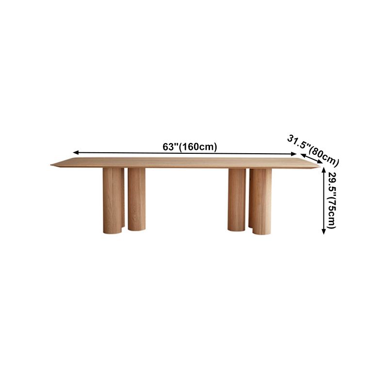 Rectangle Simplicity Dining Table Solid Wood Fixed Table for Kitchen Clearhalo ' dining_table' 'Dining Tables & Seating' 'Dining Tables' 'furn' 'furn_dining_table' 'Furniture' 'furniture_dining_table' 'Kitchen & Dining Furniture' 'kitchen&dining_furn' 'kitchen' 'kitchen_dining_table' 1200x1200_b2064e93-8ffc-44b4-abf8-99fc6986091c