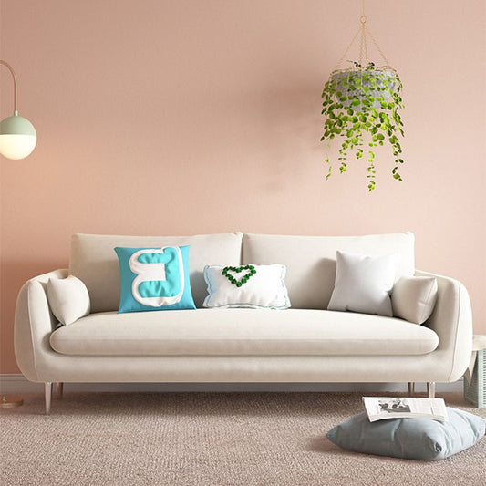 33.46 "High Velvet Sofa met 2 kussens eigentijdse vierkante armbank