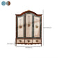 Coastal Wardrobe with Hinged Doors Matte Finish Wood Cabinet for Home