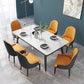 Glam Rectangle 1/3/4/5/7 Pieces Dinette Set Metal Legs Indoor Dining Table Set Clearhalo 'Dining Room Sets' 'Dining Tables & Seating' 'dining_room_set' 'furn' 'furn_dining_room_set' 'Furniture' 'Kitchen & Dining Furniture' 1200x1200_b20744f7-33ad-493e-a946-120fe6260e8b