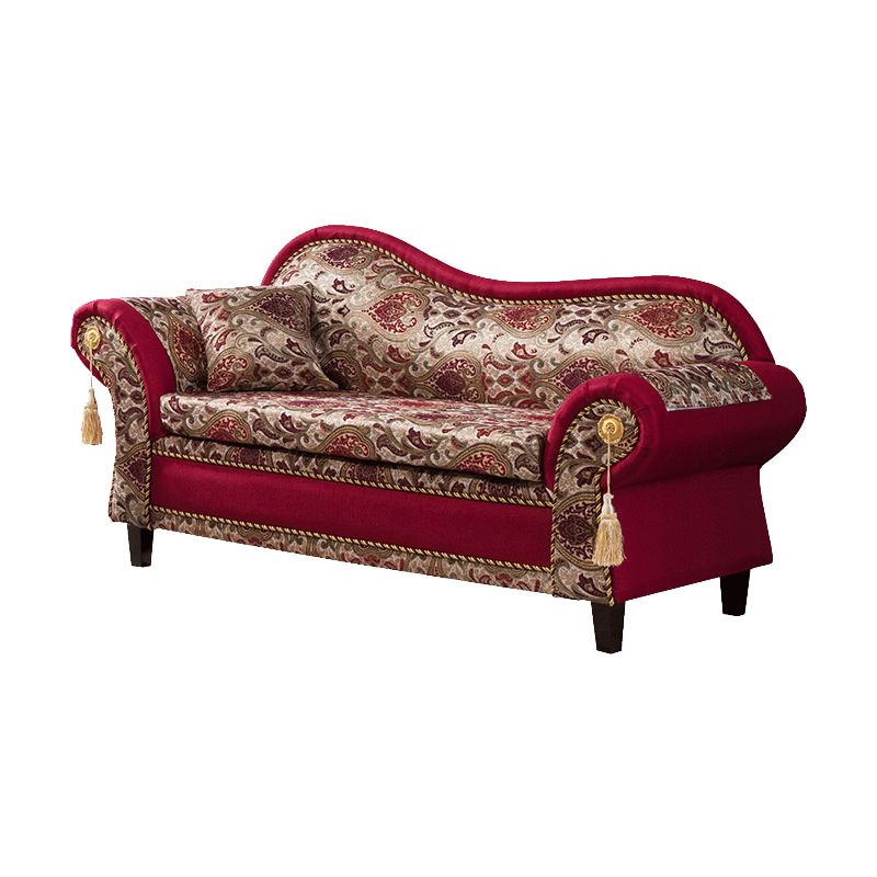 Bohemian Micro-velvet Chaise Lounge with Rolled Arms Reclining Accent Chair Clearhalo 'Chairs & Seating' 'Chaise Lounge' 'chaise_lounge' 'furn' 'furn_chaise_lounge' 'Furniture' 'Living Room Furniture' 1200x1200_b20751c8-7e43-40c1-ac44-9212c9a8873a