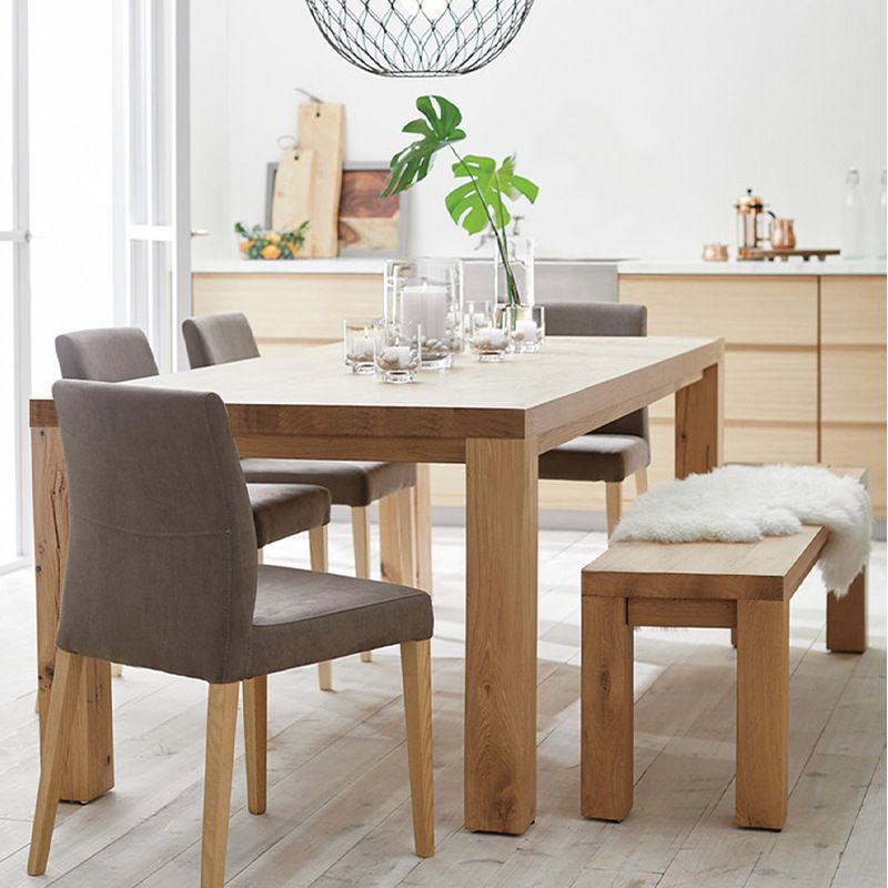 Rectangle 4 Legs Dining Table Medieval Modern Style Wood Table for Kitchen Clearhalo 'Dining Tables & Seating' 'Dining Tables' 'dining_table' 'furn' 'furn_dining_table' 'Furniture' 'Kitchen & Dining Furniture' 1200x1200_b20aaf3e-2bdd-4bbf-b72f-7d1216ab4f69