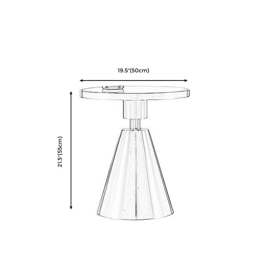 Tavolo di accento laterale moderno di divano rotondo in marmo