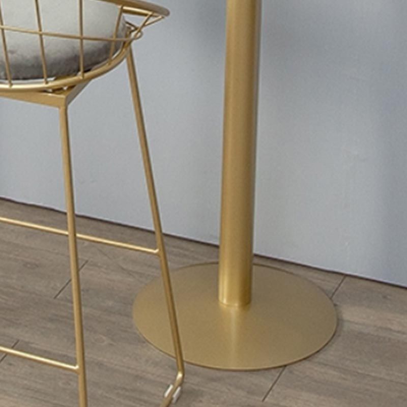 Glam Style Bar Table Faux Marble Bar Wine Table with Double pedestal Clearhalo 'Bar Furniture' 'Bar Tables' 'bar_tables' 'furn' 'furn_bar_tables' 'Furniture' 'Kitchen & Dining Furniture' 1200x1200_b20bad55-c1fb-4be3-b590-8d2399b2cfb4