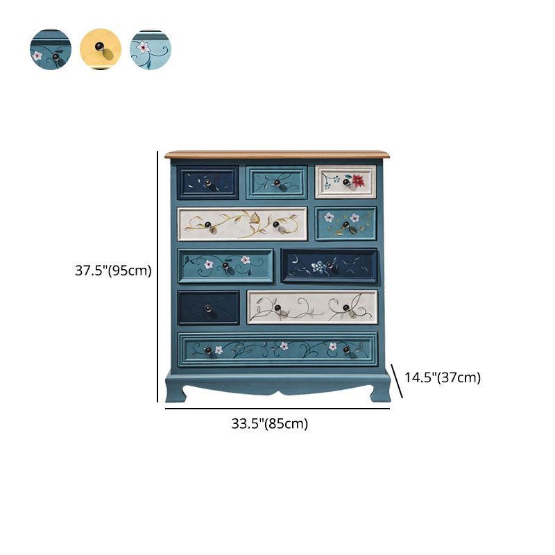 引き出し付きの工業用木材アクセントチェストカラフルなアクセントキャビネット