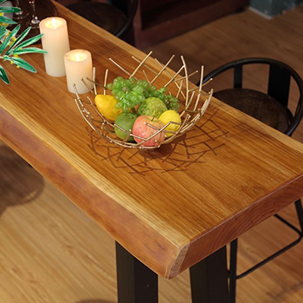 Industrial Dining Rectangle Table Wooden Bar Counter Table for Kitchen Clearhalo 'Bar Furniture' 'Bar Tables' 'bar_tables' 'furn' 'furn_bar_tables' 'Furniture' 'furniture_bar_tables' 'Kitchen & Dining Furniture' 1200x1200_b20e761d-5c12-40d4-91f7-224334391171