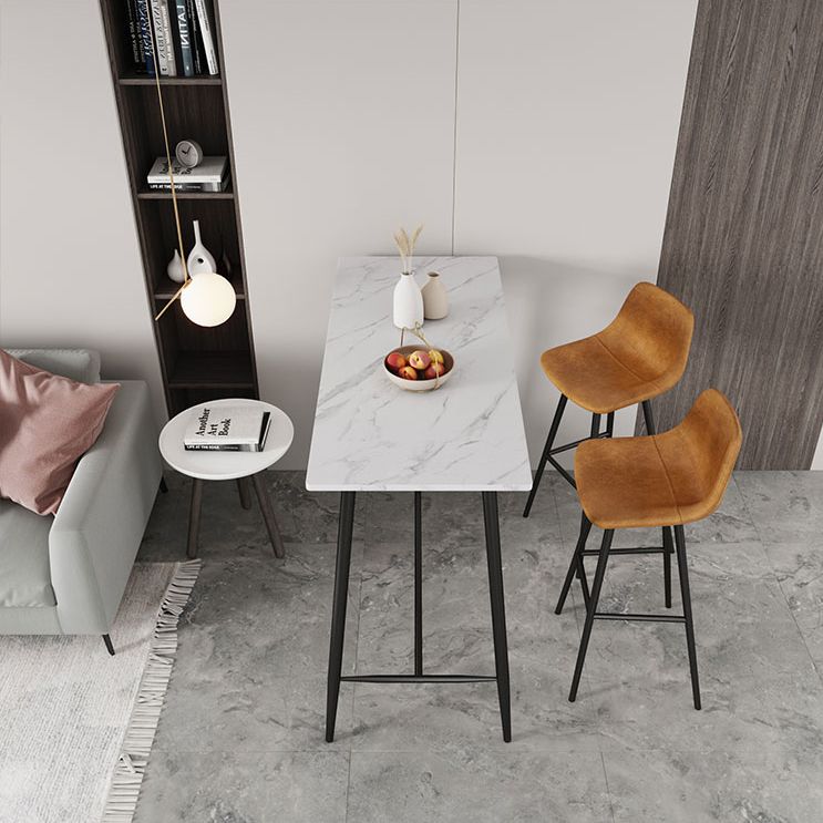 Contemporary Bar Counter Table Rectangle Sintered Stone Table for Kitchen Clearhalo 'Bar Furniture' 'Bar Tables' 'bar_tables' 'Furniture' 'furniture_bar_tables' 'Kitchen & Dining Furniture' 1200x1200_b20f9a91-a560-4094-909e-ad9ed0b27b4d
