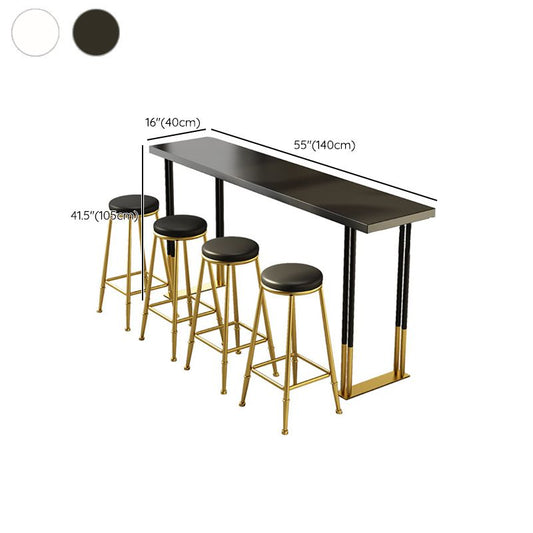Modern Rectangle Bar Counter Table Wood Bar Counter Table with Metal Legs Clearhalo 'Bar Furniture' 'Bar Tables' 'bar_tables' 'furn' 'furn_bar_tables' 'Furniture' 'Kitchen & Dining Furniture' 1200x1200_b2139edf-77d6-4f54-9926-0c5faaf5eb84