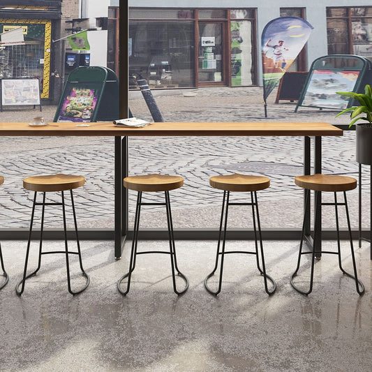 Contemporary Metal Legs Counter Chair Living Room Bar Stools