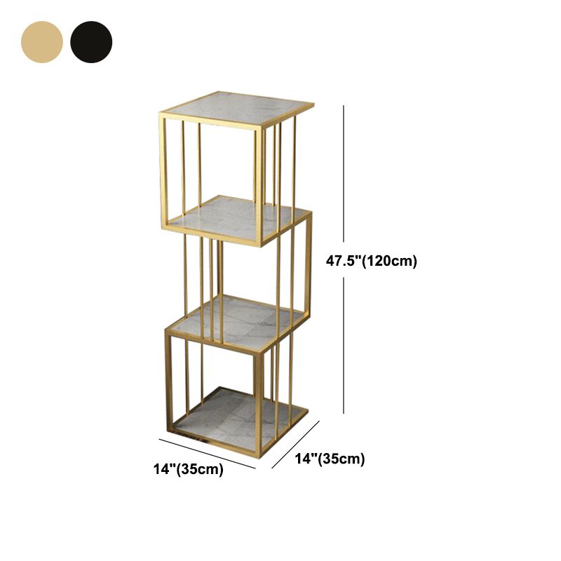 Modern Vertical Etagere Bookshelf Manufactured Wood Shelf Iron Frame Bookshelf Clearhalo 'Bookcases' 'furn' 'furn_bookcases' 'Furniture' 'furniture_bookcases' 'kitchen' 'kitchen_bookcases' 'Living Room Furniture' 'Office Furniture' 1200x1200_b21507aa-b2b0-44e2-a112-c7e11ef72116