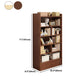 Modern Wooden Bookshelf Closed Back Bookcase for Home Office