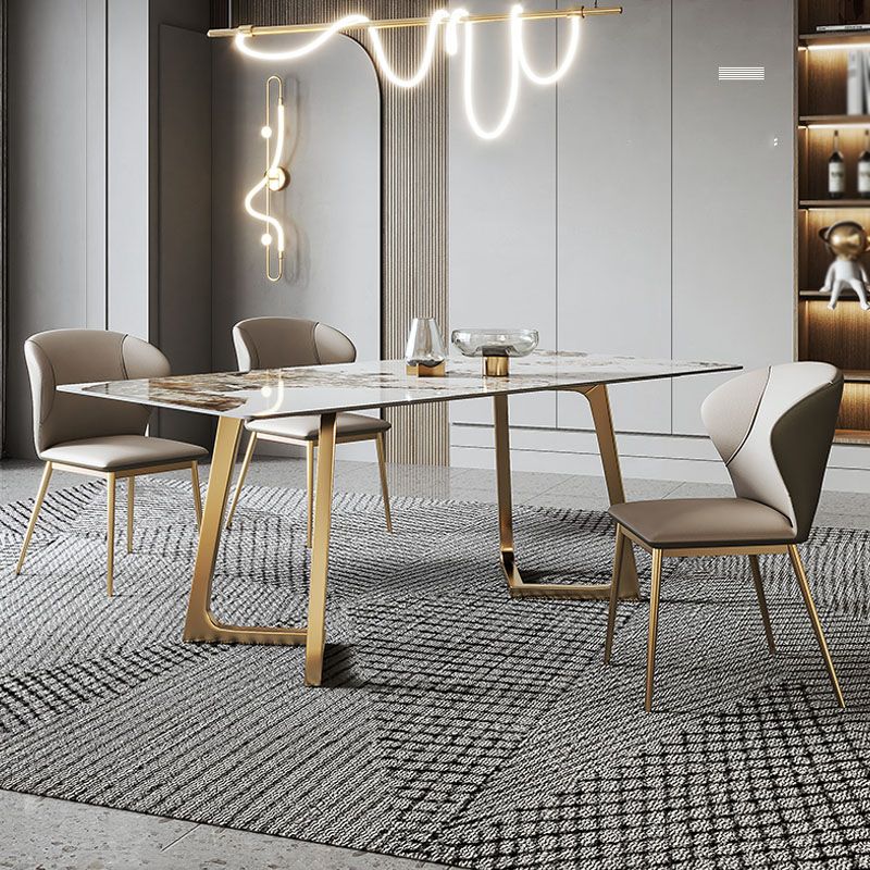 Contemporary Style 1/4/5/6/7 Pieces Furniture Sintered Stone Dining Table Set for Kitchen Clearhalo 'Dining Room Sets' 'Dining Tables & Seating' 'dining_room_set' 'furn' 'furn_dining_room_set' 'Furniture' 'furniture_dining_room_set' 'Kitchen & Dining Furniture' 'kitchen&dining_furn' 'kitchen' 1200x1200_b216775b-cc14-4b21-b34c-d1f63d08a3c0