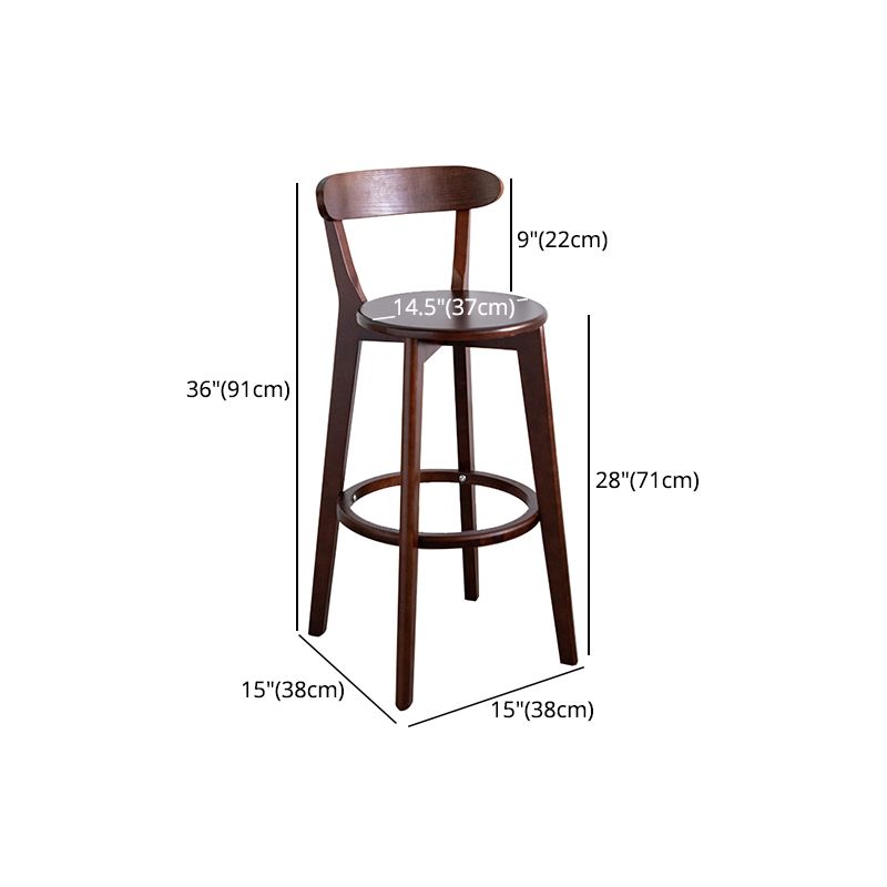 Contemporary Wood Dining Kitchen Room Armless Stool Low Back Bar Stool Clearhalo 'Bar Furniture' 'Bar Stools' 'bar_stools' 'furn' 'furn_bar_stools' 'Furniture' 'furniture_bar_stools' 'Kitchen & Dining Furniture' 1200x1200_b2168899-0c32-4092-a6c1-87d14dec063c