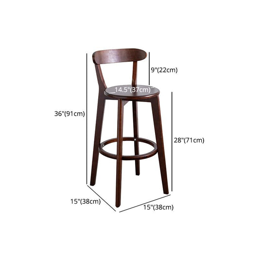 Contemporary Wood Dining Kitchen Room Armless Stool Low Back Bar Stool Clearhalo 'Bar Furniture' 'Bar Stools' 'bar_stools' 'furn' 'furn_bar_stools' 'Furniture' 'furniture_bar_stools' 'Kitchen & Dining Furniture' 1200x1200_b2168899-0c32-4092-a6c1-87d14dec063c