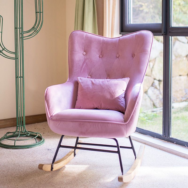 25.9"Wide Wingback Chair with Sled Base Tufted Back Arm Chair Clearhalo 'Accent Chairs' 'accent_chairs' 'Chairs & Seating' 'Furniture' 'furniture_accent_chairs' 'Living Room Furniture' 1200x1200_b216b17b-c29a-4929-bdc6-6a5a0b85a778