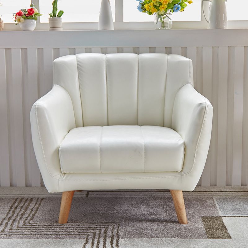 Modern Stain-Resistant Leather Sofa Square Arm Settee with Tight Back Clearhalo 'furn' 'furn_sofas' 'Furniture' 'furniture_sofas' 'kitchen' 'kitchen_sofas' 'Living Room Furniture' 'Sofa' 'sofas' 1200x1200_b218f4f5-b2bc-4943-93b0-b8fd0122a235