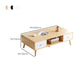 Rectangle Wooden Coffee Table 16.53"H 4 Legs Cocktail Table with Storage Clearhalo 'Coffee & Accent Tables' 'Coffee Tables' 'coffee_tables' 'furn' 'furn_coffee_tables' 'Furniture' 'Living Room Furniture' 1200x1200_b21a0d5c-3162-4617-8833-e76b882b813b