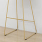 Tabouret de bar en plastique de style Glam avec pieds en métal