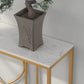 31.5-inch Tall Marble Console Table Modern 1-shelf Accent Table for Hall