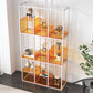 Open Back Standard Bookshelf Modern Style Acrylic Bookcase with Shelves