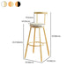 Glam Low Back Footrest Barstool Matte Finish Leather Reception Stool Clearhalo 'Bar Furniture' 'Bar Stools' 'bar_stools' 'furn' 'furn_bar_stools' 'Furniture' 'furniture_bar_stools' 'Kitchen & Dining Furniture' 1200x1200_b21e4fee-07ad-4274-b7a5-4bcf7aac2d48