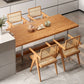 Rectangle 1/2/5/7 Pieces Dining Set Acrylic Base Dining Furniture in Natural Clearhalo 'Dining Room Sets' 'Dining Tables & Seating' 'dining_room_set' 'furn' 'furn_dining_room_set' 'Furniture' 'Kitchen & Dining Furniture' 1200x1200_b21f8d99-e273-425a-9b02-ace54a071ee3