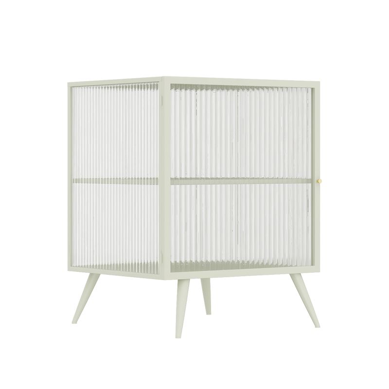 21.7 "H Accent Table Table table de nuit en verre et table de chevet en métal