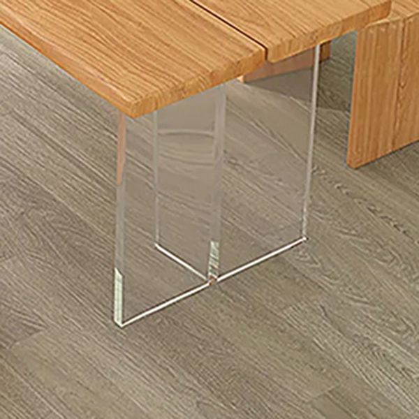 モダンな長方形のウッドダイニングテーブル1/2/5ピースダイニングルーム用ダイニングセット