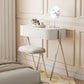 Mirrored Engineered Wood Makeup Dressing Table with Padded Stool