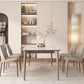 Mid-Century Dining Table for Home White Stone Table with Wooden Legs Clearhalo 'Dining Tables & Seating' 'Dining Tables' 'dining_table' 'furn' 'furn_dining_table' 'Furniture' 'Kitchen & Dining Furniture' 1200x1200_b22300cf-56fb-4f25-bcd1-0215283fa218