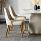 Home Glam Dining Side Chair Kitchen Faux Leather Upholstered Chair