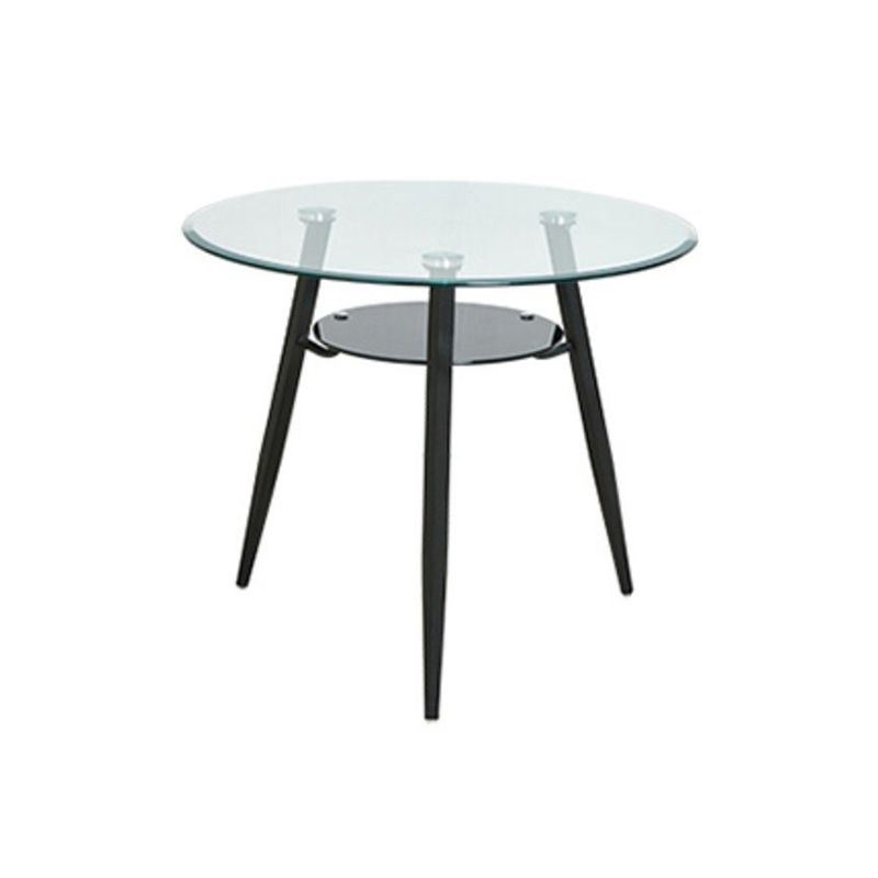 Stile semplicità Mobili rotondi in vetro tavolo da pranzo con base di treppiedi