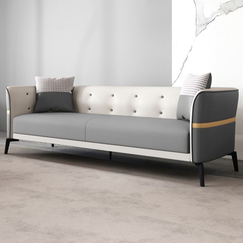 Nordic Faux Leather Waterproof Sofa Tight Back Sette for Apartment Clearhalo 'furn' 'furn_sofas' 'Furniture' 'Living Room Furniture' 'Sofa' 'sofas' 1200x1200_b225a2b4-f2ce-4e44-8130-4d70e24a404c