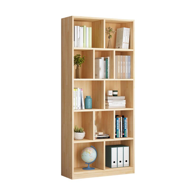Scandinavian Vertical Standard Bookshelf Natural Pine Wood Bookshelf for Home Clearhalo 'Bookcases' 'furn' 'furn_bookcases' 'Furniture' 'furniture_bookcases' 'kitchen' 'kitchen_bookcases' 'Living Room Furniture' 'Office Furniture' 1200x1200_b2265c54-af51-4195-9370-472912ee72e5